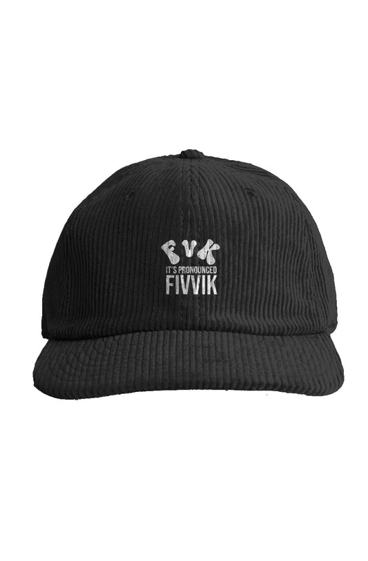 Fivvik Cord Cap - Black